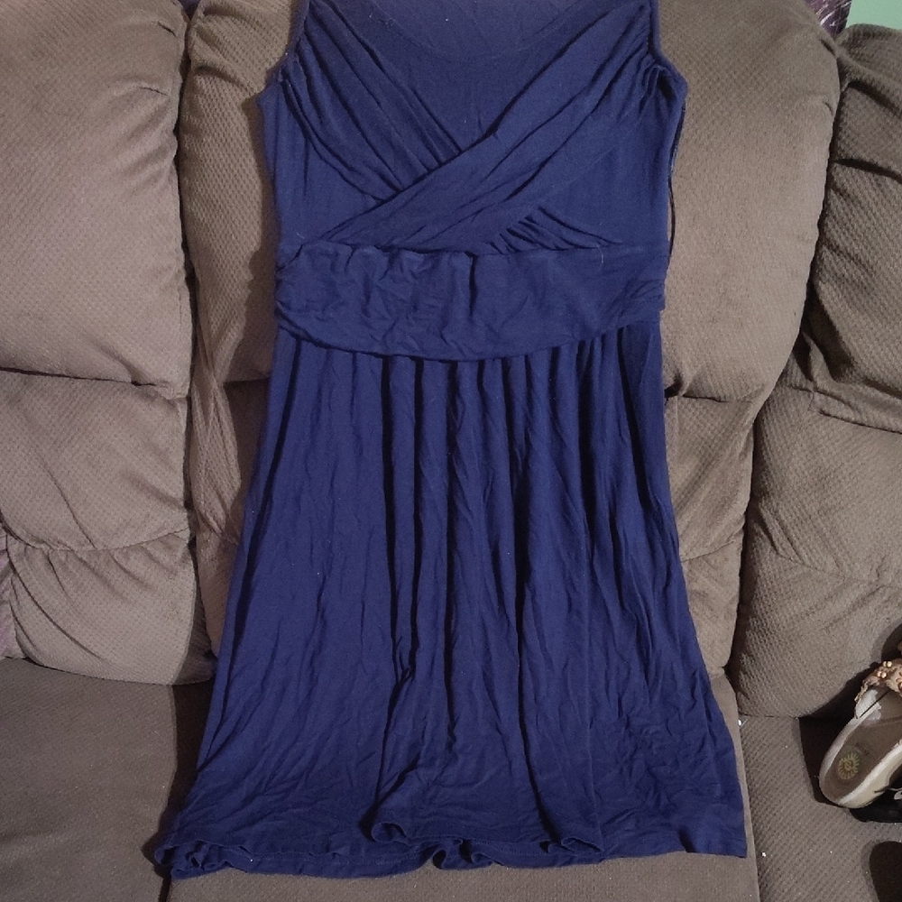 Elegant Blue Sleeveless Dress Elle Size Medium